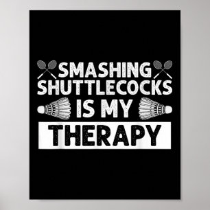Badminton Smashing Shuttles Racquet Sport Poster