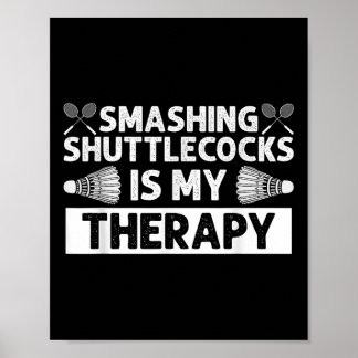 Badminton Smashing Shuttles Racquet Sport  Poster