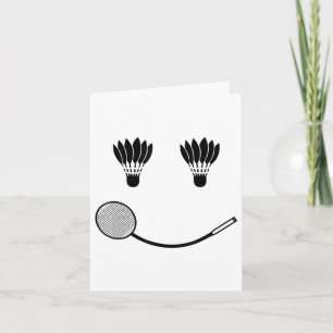 Badminton Smile Love Team Player Coach Card
