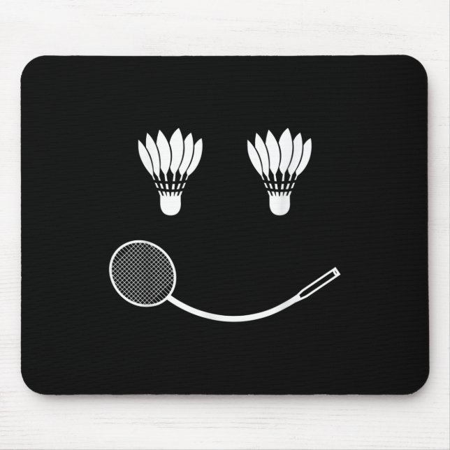 Badminton Smile Love Team Player Coach  Mouse Mat (Front)