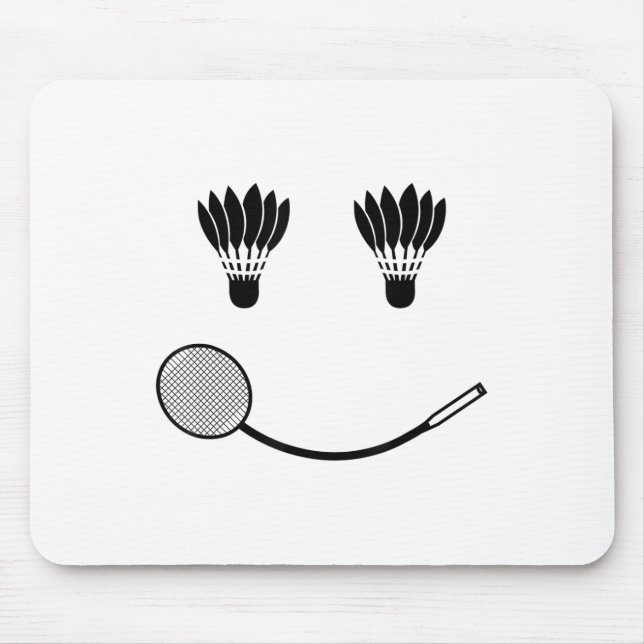 Badminton Smile Love Team Player Coach  Mouse Mat (Front)