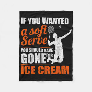 Badminton Soft Serve Shuttle Badminton Fleece Blanket