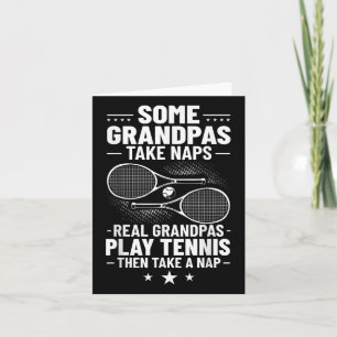 Badminton Some Grandpas Take Naps Real Grandpas Pl Card