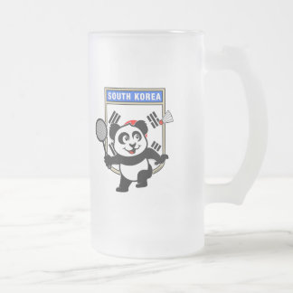 Badminton South Korea Panda Frosted Glass Beer Mug