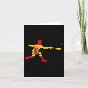 Badminton Spanish Flag Racquet Shuttle Men Player  Card