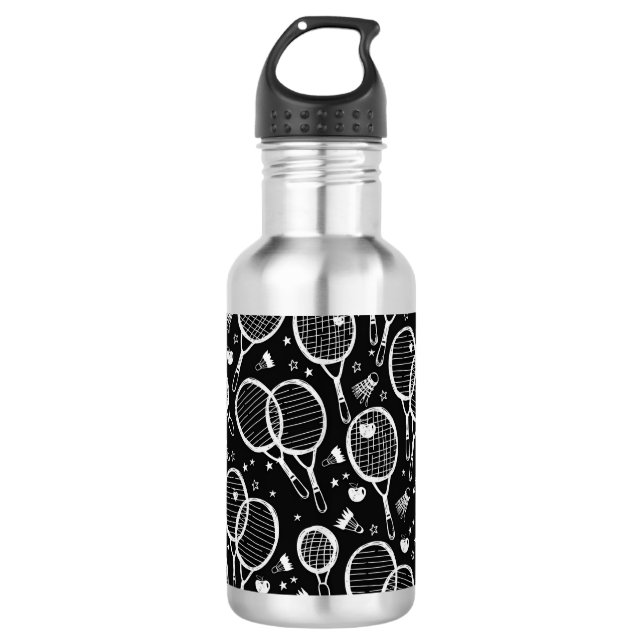 Badminton Sport Design Water Bottle (Front)