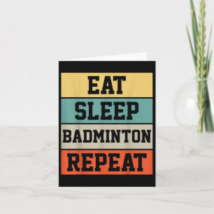 Badminton Sport Player Retro Funny Gift Card