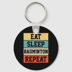 Badminton Sport Player Retro Funny Gift  Key Ring