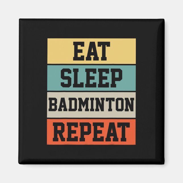 Badminton Sport Player Retro Funny Gift  Magnet (Front)