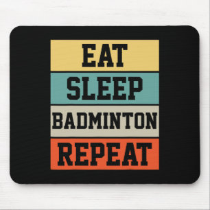 Badminton Sport Player Retro Funny Gift Mouse Mat
