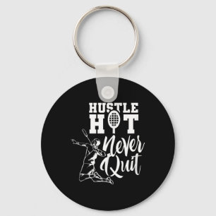 Badminton Sport Player Shuttle Lover Key Ring