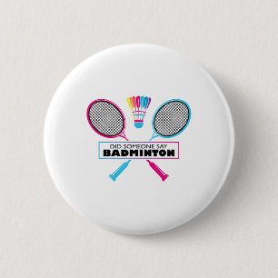 Badminton Sports Hobby Shuttle Retro 6 Cm Round Badge
