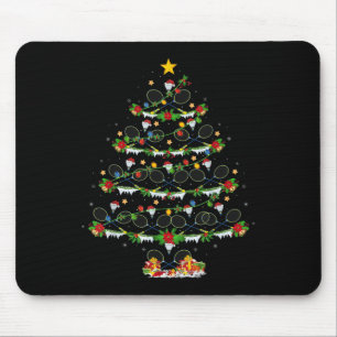Badminton Sports Lover Lighting Badminton Christma Mouse Mat