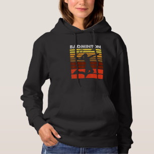 Badminton Sports Retro Vintage Badminton Player Hoodie