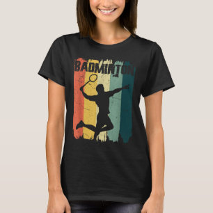 Badminton Sports Retro Vintage Badminton Player T-Shirt