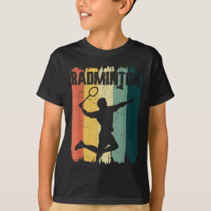 Badminton Sports Retro Vintage Badminton Player T-Shirt