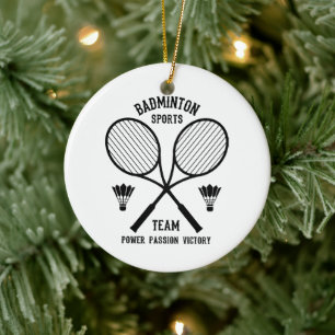 Badminton Sports Team Ceramic Tree Decoration