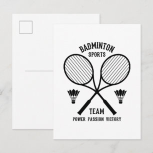 Badminton Sports Team Invitation Postcard