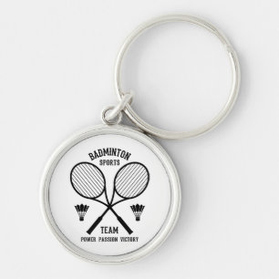 Badminton Sports Team Key Ring