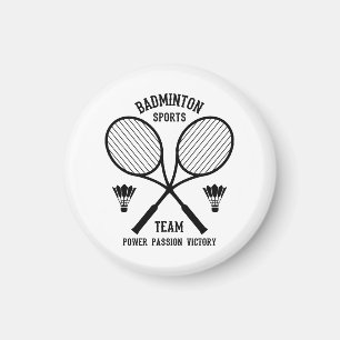 Badminton Sports Team Magnet