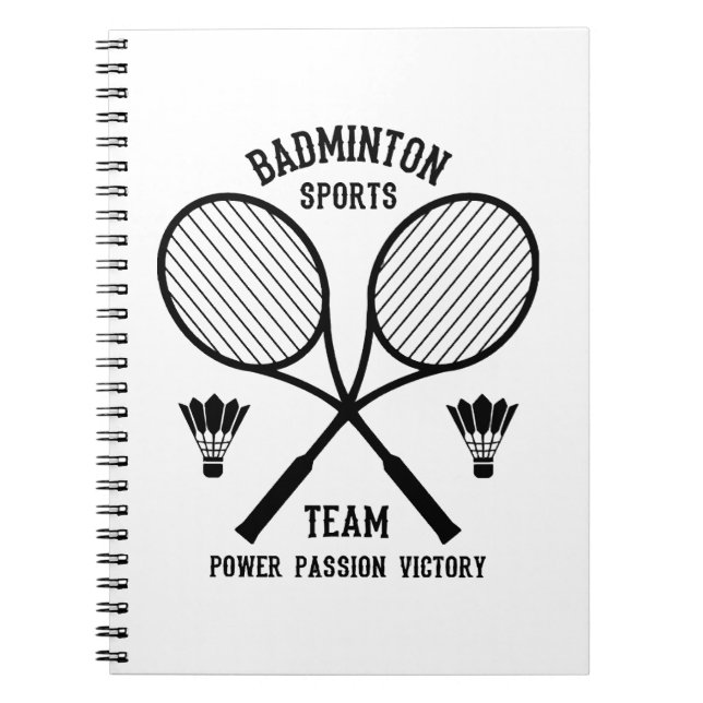 Badminton Sports Team Notebook (Front)