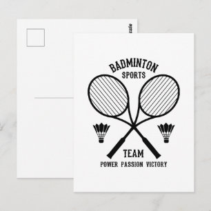 Badminton Sports Team Postcard