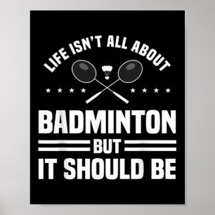 Badminton Sportsperson Game Sport Player Athlete R Poster