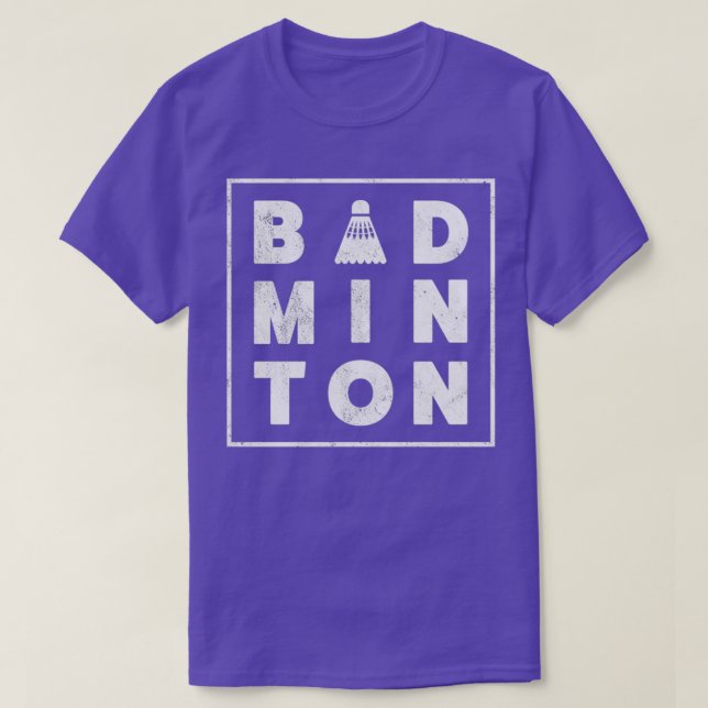 Badminton Square T T-Shirt (Design Front)