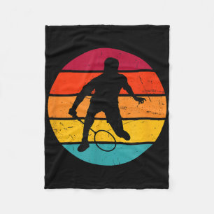 Badminton Squash Shuttle Womens Badminton Player Fleece Blanket