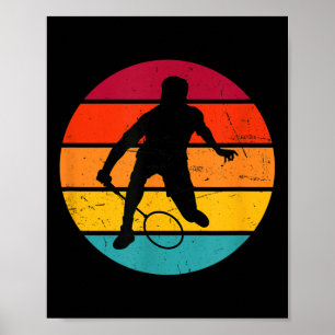 Badminton Squash Shuttle Womens Badminton Player  Poster