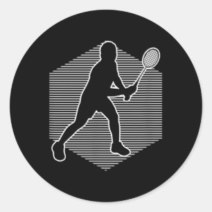 Badminton Squash Womens Shuttle Men Classic Round Sticker