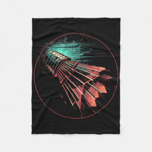 Badminton Steampunk Shuttle Player Fleece Blanket