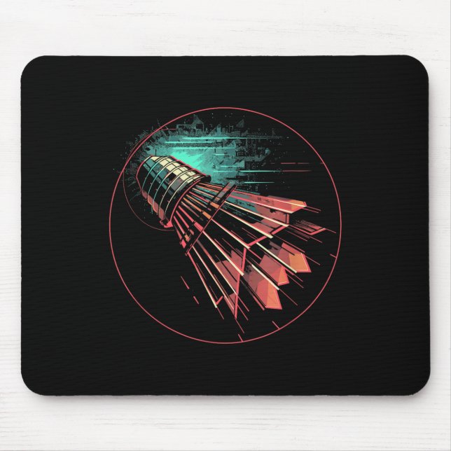 Badminton Steampunk Shuttle Player  Mouse Mat (Front)