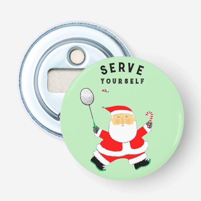 Badminton Stocking Stuffers Bottle Opener (Front)