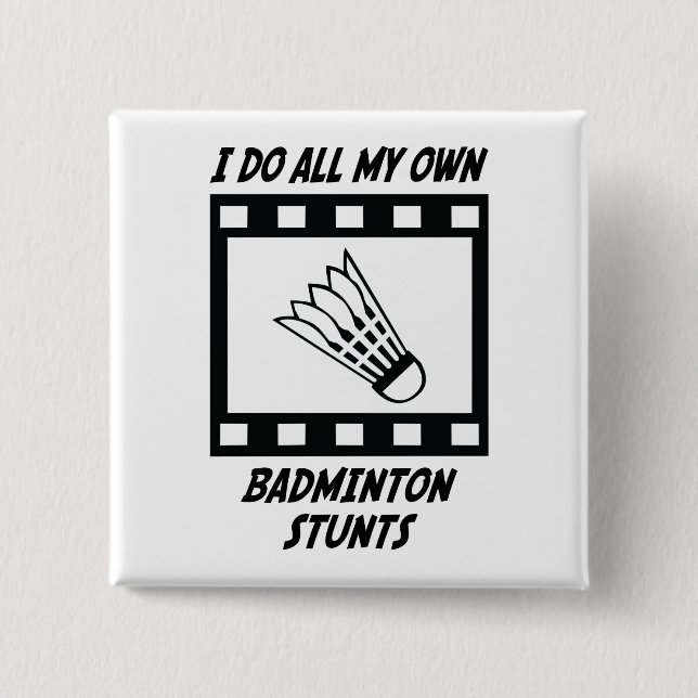 Badminton Stunts 15 Cm Square Badge (Front)