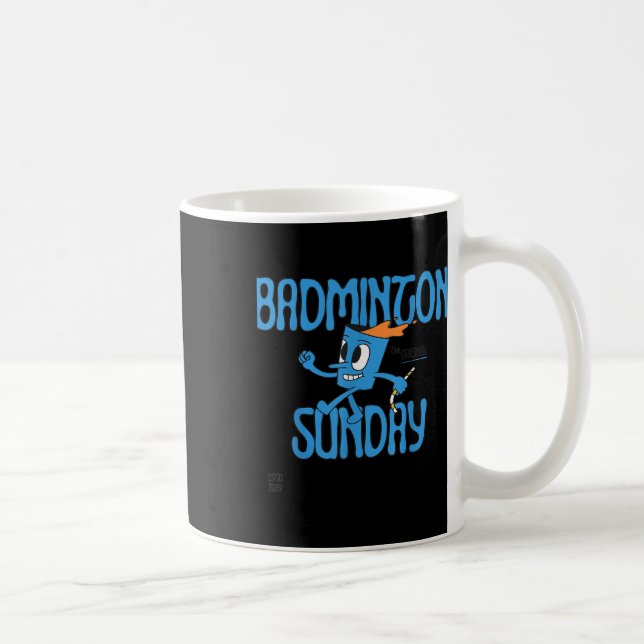 Badminton Sunday Racket Shuttle Game Play  Coffee Mug (Right)