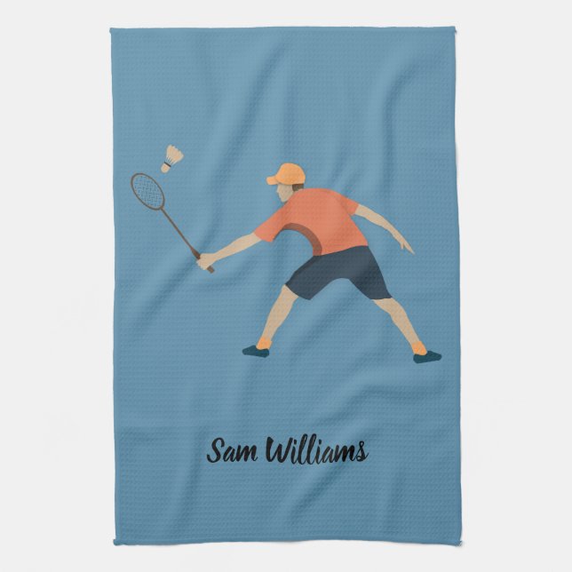Badminton Tea Towel (Vertical)
