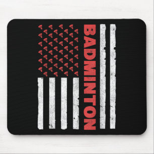 Badminton Team American Flag Usa Badminton For Wom Mouse Mat