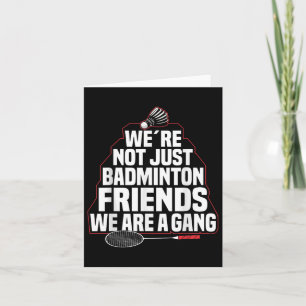 Badminton Team Game A Gang Shuttle Player Badminto Card