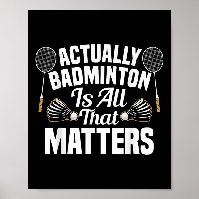 Badminton Team Match S Shuttle Badminton Player  Poster (Front)