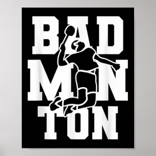 Badminton Team Shuttle Player Coach  Poster