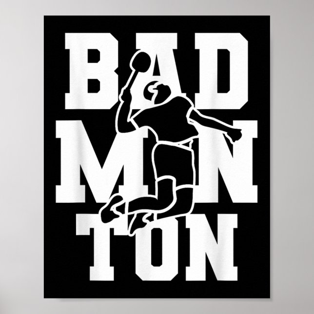 Badminton Team Shuttle Player Coach  Poster (Front)