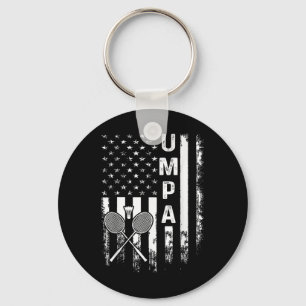 Badminton Umpa American Flag Vintage Christmas Xma Key Ring
