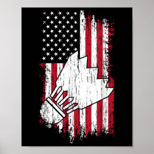 Badminton - Usa American Flag Badminton Tees Women Poster