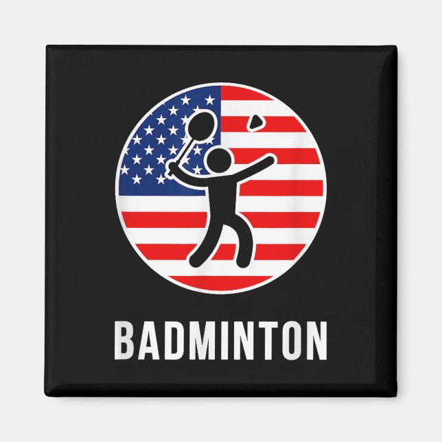 Badminton Usa  Magnet (Front)