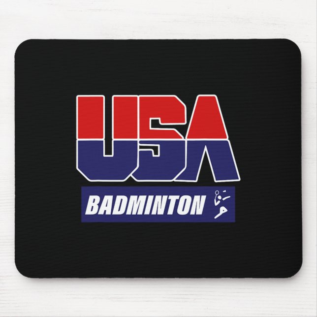 Badminton Usa  Mouse Mat (Front)