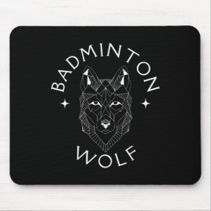 Badminton Wolf Player Racket Shuttle Sports Mouse Mat