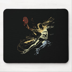 Badminton Woman Grafitti Shuttle Game For Girls Mouse Mat