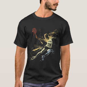 Badminton Woman Grafitti Shuttle Game For Girls  T-Shirt