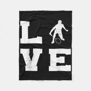 Badminton Womens Mens Badminton Player Shuttle  Fleece Blanket